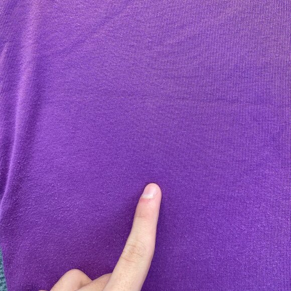 Eddie Bauer Women’s Size Large Blouse Short Sleeve Casual,Cotton,Purple - Picture 11 of 12